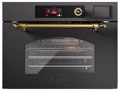 Комбинированный духовой шкаф с паром и микроволнами ILVE 645-SNHSW/WHG белый (ручки латунь)