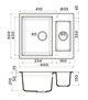 Кухонная мойка Omoikiri Sakaime 60-2-SA бежевый 4993910 - фото 22447
