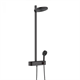 Душевая система Hansgrohe Pulsify 24240670 S, Showerpipe 260 2jet термостатическая ShowerTablet Select 400, черный матовый - фото 35899