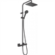 Душевая система Hansgrohe Vernis Shape 26097670 Showerpipe 230 1jet EcoSmart с термостатом, черный матовый - фото 35972