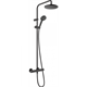 Душевая система Hansgrohe Vernis Blend 26276670, Showerpipe 200 1jet, термостатическая, черный матовый - фото 36002