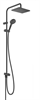 Душевой гарнитур Hansgrohe Vernis Shape 26282670 Shape Showerpipe 230 1jet Reno, корпус черный, 2 режима струи, лицевая часть черная - фото 36006