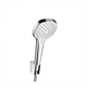 Душевой гарнитур Hansgrohe Croma Select E Vario Port 1,25 м, 26425400, корпус хром, лицевая часть белая, 3 режима струи - фото 36022