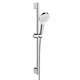 Душевой гарнитур Hansgrohe Crometta Vario 26532400, штанга 65 см, 2 режима струи, корпус хром, лицевая часть белая - фото 36046