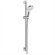 Душевой гарнитур Hansgrohe Crometta Vario 26536400, штанга 90 см, корпус хром, 2 режима струи, лицевая часть белая - фото 36047