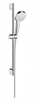 Душевой гарнитур Hansgrohe Croma Select S Multi 26560400 0.65 м, корпус хром, лицевая часть белая, 3 режима струи - фото 36051