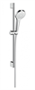 Душевой гарнитур Hansgrohe Croma Select S Vario 26562400, штанга 65 см, корпус хром, лицевая часть белая, 3 режима струи - фото 36052