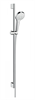 Душевой гарнитур Hansgrohe Select S Multi 90 см 26570400, корпус хром, лицевая часть белая, 3 режима струи - фото 36056