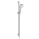 Душевой гарнитур Hansgrohe Croma Select S Vario 26572400, штанга 90 см, корпус хром, лицевая часть белая - фото 36057