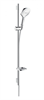 Душевой гарнитур Hansgrohe Raindance Select E 120 26621400, 90 см, 3 режима струи, корпус хром, лицевая часть белая - фото 36067