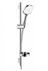 Душевой гарнитур Hansgrohe Raindance Select S 120 3jet 65 см 26630400, корпус хром, лицевая часть белая, 3 режима струи - фото 36070