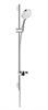 Душевой гарнитур Hansgrohe Raindance Select S 120 3jet 26631400, корпус хром, лицевая часть белая, 120 мм, 3 режима струи - фото 36072