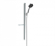 Душевой набор Hansgrohe Rainfinity 130 3jet 27672000 Unica 900 Casetta EcoSmart, корпус хром, лицевая часть черная, 3 режима струи - фото 36200