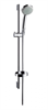 Душевой гарнитур Hansgrohe Croma 100 1jet/Unica'C 27717000, 1 режим струи, высота 66,8 см, корпус хром, лицевая часть серая - фото 36202