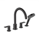 Смеситель Hansgrohe Vernis Blend 71456670 для ванны и душа, на борт ванны, матовый черный - фото 38416