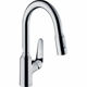 Смеситель Hansgrohe Focus M42, для кухонной мойки, с вытяжным изливом, цвет хром, 71801000 - фото 38532
