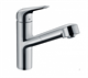 Смеситель Hansgrohe Focus 71814000 M42 для кухонной мойки с выдвижным изливом, хром глянцевый - фото 38534