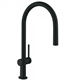 Кухонный смеситель Hansgrohe Talis M54, 72803670, с вытяжным изливом, в комплекте с коробом sBox для шланга, черный матовый - фото 38632