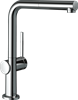 Кухонный смеситель Hansgrohe Talis M54 72809000, с вытяжным изливом, в комплекте с коробом sBox для шланга, хром - фото 38640
