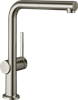 Кухонный смеситель Hansgrohe Talis M54, 72809800, с вытяжным изливом, в комплекте с коробом sBox для шланга, под сталь - фото 38642