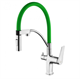 Смеситель Lemark Comfort LM3074C-Green, для кухни с подключением к фильтру с питьевой водой, хром/зеленый - фото 44095
