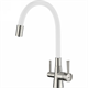 Смеситель Lemark Comfort LM3075BN-White, для кухни с подключением к фильтру с питьевой водой, никель - фото 44105