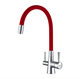 Смеситель Lemark Comfort LM3075C-Red для кухонной мойки, с подключением к фильтру питьевой воды, хром/красный - фото 44111