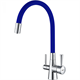 Смеситель Lemark Comfort LM3075C-SkyBlue, для кухни с подключением к фильтру с питьевой водой, хром/голубой - фото 44113