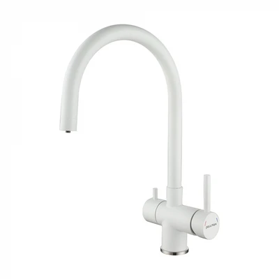 Смеситель для кухни Paulmark Heller He213218-431 белый матовый he213218-431