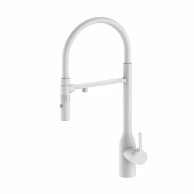 Смеситель для кухонной мойки Paulmark Magneto One Ma213188-WH, с подключением к фильтру, белый матовый ma213188-wh