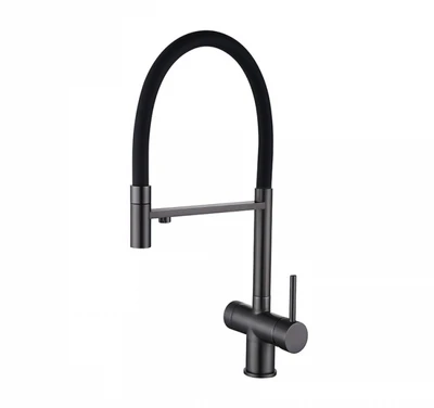 Emar ЕС-7024 PVD Dark, смеситель, вороненая сталь ес-7024 pvd dark
