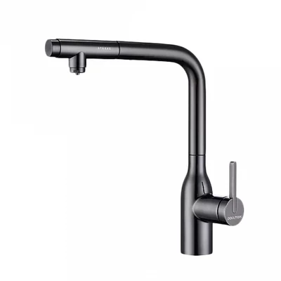 Комплект смеситель с дозатором Paulmark Vi213105-GB+D004-GB глянцевый черный vi213105-gb+d004-gb