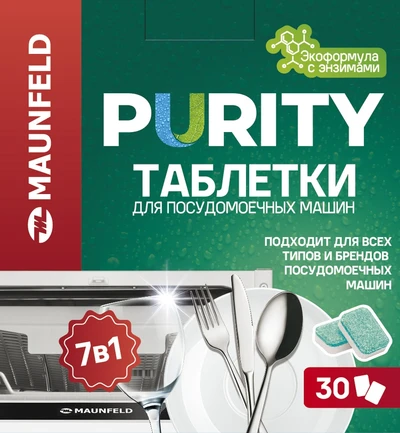 Таблетки для посудомоечных машин MAUNFELD Purity ECO all in 1 MDT30EC (30 шт. в упаковке) ка-00019472