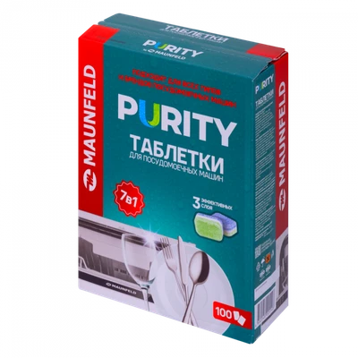 Таблетки для посудомоечных машин MAUNFELD Purity all in 1 MDT100ST (100 шт. в упаковке) ка-00023322