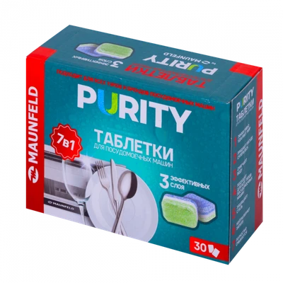 Таблетки для посудомоечных машин MAUNFELD Purity all in 1 MDT30ST (30 шт. в упаковке) ка-00023320