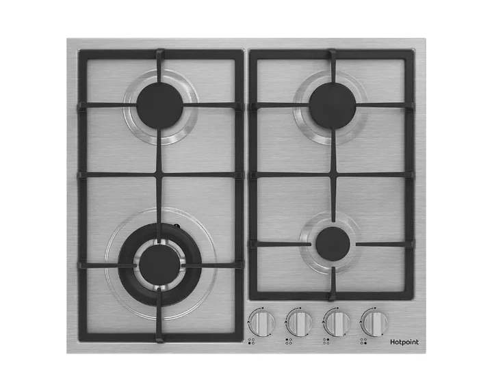 Газовая варочная панель HOTPOINT HGMT 642 W IX,  независимая,  серебристый 869891100380