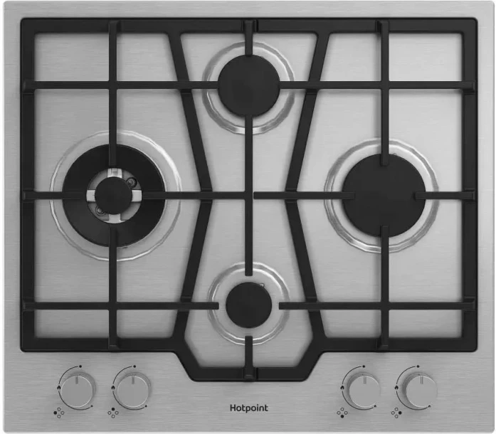 Варочная панель газовая Hotpoint HGMT 643 W IX, нержавеющая сталь 869891100430