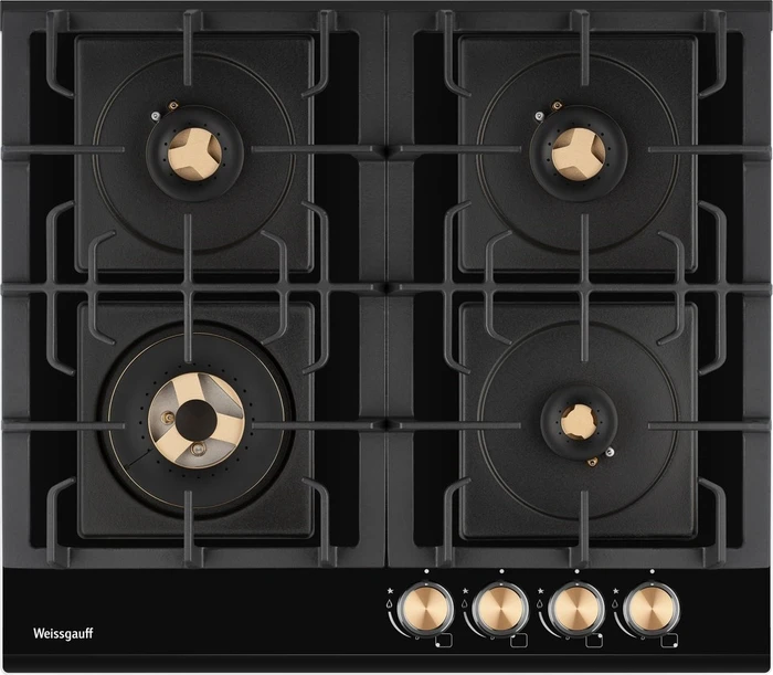 Газовая панель Weissgauff HGG 641 BV Volcano Burner Nano Glass 433644