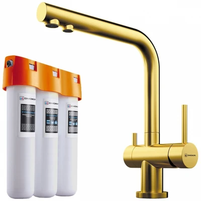 Комплект Omoikiri Nagano-LG + Pure drop Lite 4178.8028 светлое золото 4178.8028