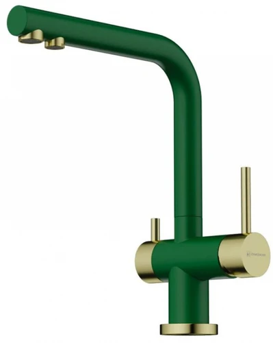 Смеситель Omoikiri Nagano-RG-LG Royal green/светлое золото 4994432 4994432