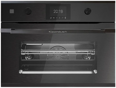 Компактный духовой шкаф с микроволнами Kuppersbusch CBM 6350.0 GPH 2 Black Chrome cbm 6350.0 gph 2