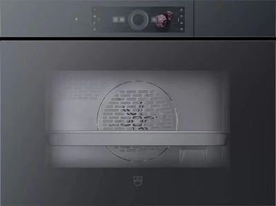 Встраиваемый паровой шкаф V-Zug CombiSteamer V6000 45 AutoDoor CS6T-23043 черное стекло cs6t-23043 черное стекло