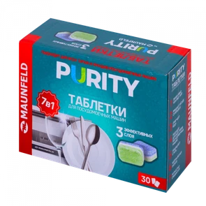 Таблетки для посудомоечных машин MAUNFELD Purity all in 1 MDT30ST (30 шт. в упаковке) ка-00023320