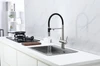 Смеситель из металла Paulmark GRAVITY, смеситель, никель, черный шланг gr213888-bs