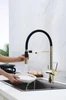 Смеситель из металла Paulmark GRAVITY, смеситель, золото, черный шланг gr213888-g