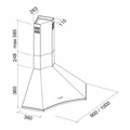Вытяжка угловая Falmec Design Elios Ang Steel 90 см CEIA90.E0P1#CRII491F ceia90.e0p1#crii491f