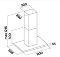Островная вытяжка Falmec Luce Isola Glass Black 90 см CLHI90.00P6#ZZZN491F clhi90.00p6#zzzn491f