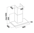 Вытяжка пристенная Falmec Lumina NRS Glass Black 90 CLMN90.00P2#NROI490F clmn90.00p2#nroi490f
