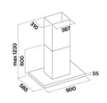 Островная вытяжка Falmec Lumina NRS Isola Black 90 CLMI90.00P2#NROI490F clmi90.00p2#nroi490f