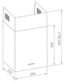 Вытяжка дизайнерская пристенная Meferi ROOMBOX40BK LIGHT roombox40bk light